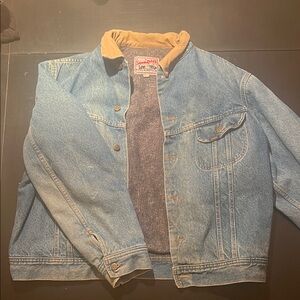 Levi's Light Blue Denim Jacket with Brown Collar